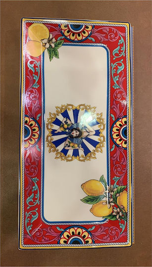 Tray 31x15 cm Porcelain Lemons Luxury Box La Divina Costiera 3638-sf170