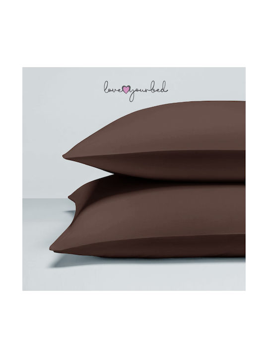 Isadore Lorraine Love Your Bed Pillowcase Set Coffee 50x70cm.