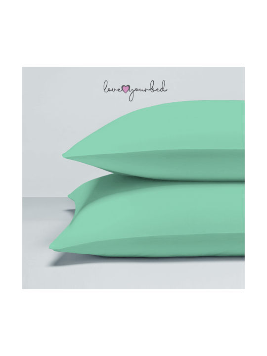 Isadore Lorraine Love Your Bed Σετ Μαξιλαροθήκες Μέντα 50x70εκ.