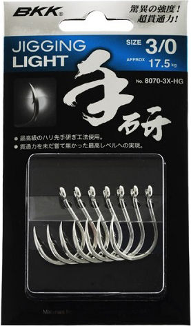 Αγκιστρια Bkk 8070 3x Hg Light Jigging Size 1/0 9pcs