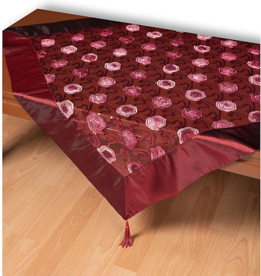 Silk Fashion Καρέ Τραπεζομάντηλο 264-1 Μπορντώ 85x85εκ.