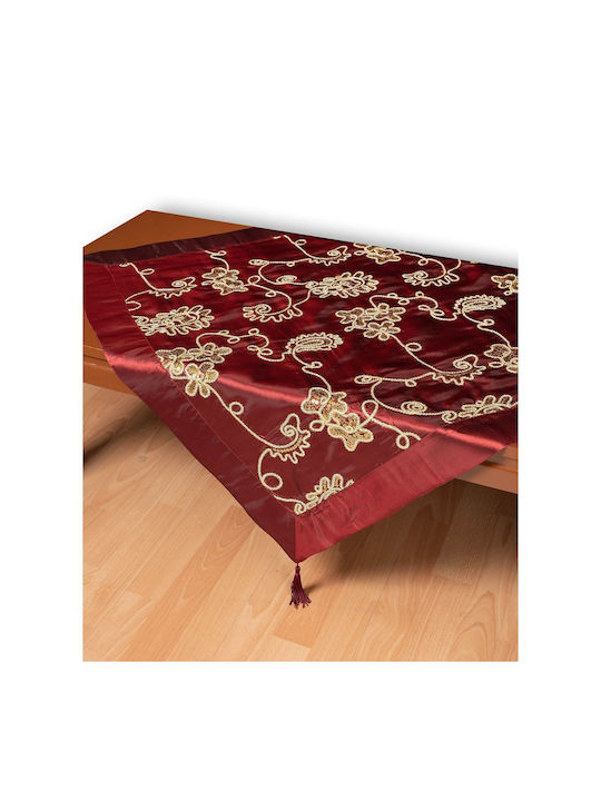 Silk Fashion Καρέ Τραπεζομάντηλο 7710 Μπορντώ 80x80εκ.