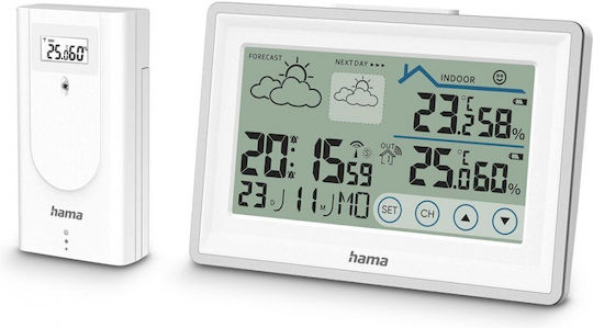HAMA 00222228 Drahtlos Wetterstation Digital Tischplatte Weiß HAMA 00222228 Drahtlos Wetterstation Digital Tischplatte Weiß