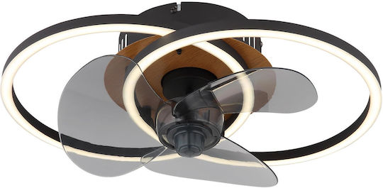 Globo Lighting Karen Plafonieră 42cm Cu Lentile De Mărire Neagră