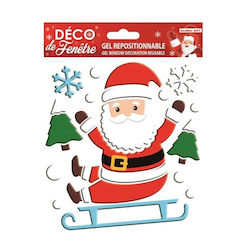 Διακοσμητικό Αυτοκόλλητο Gel Τζάμια Santa Claus Global Gift Διακοσμητικό Αυτοκόλλητο Gel Τζάμια Santa Claus Global Gift