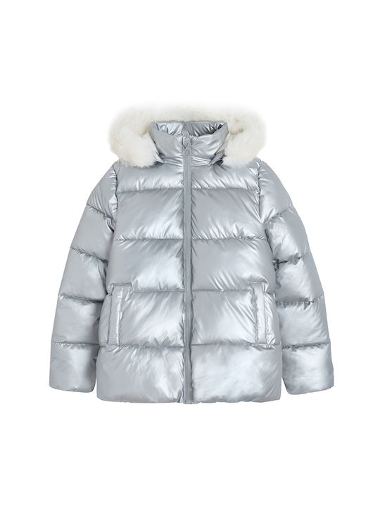 Cool Club Kids Casual Jacket with Hood Silver