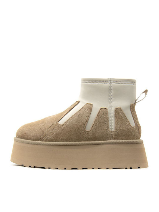 UGG Classic Mini Dipper Μποτάκια Μπεζ