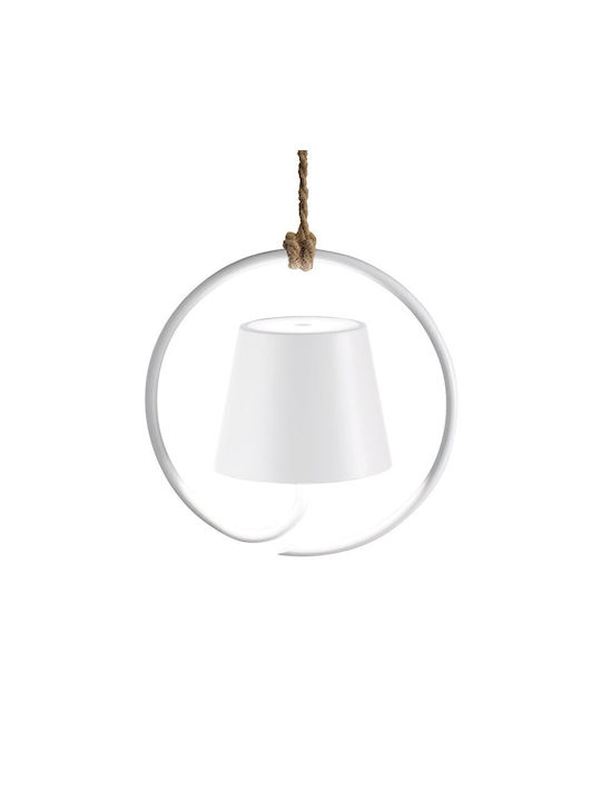 Zafferano Outdoor Hanging Ceiling Light with Integrated LED in White Color LD0686B3