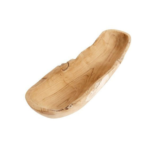 Muubs Διακοσμητικό Μπωλ Ξύλινο Καφέ 56x15x8cm