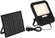 Globo Lighting Στεγανός Ηλιακός Προβολέας LED 6.5W Θερμό Λευκό 3000K με Τηλεχειριστήριο IP65