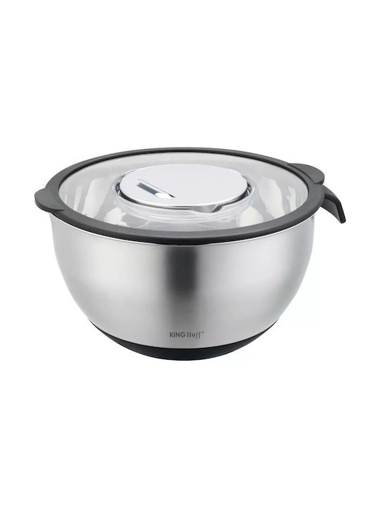 KING Hoff Inox Salad Bowl Silver