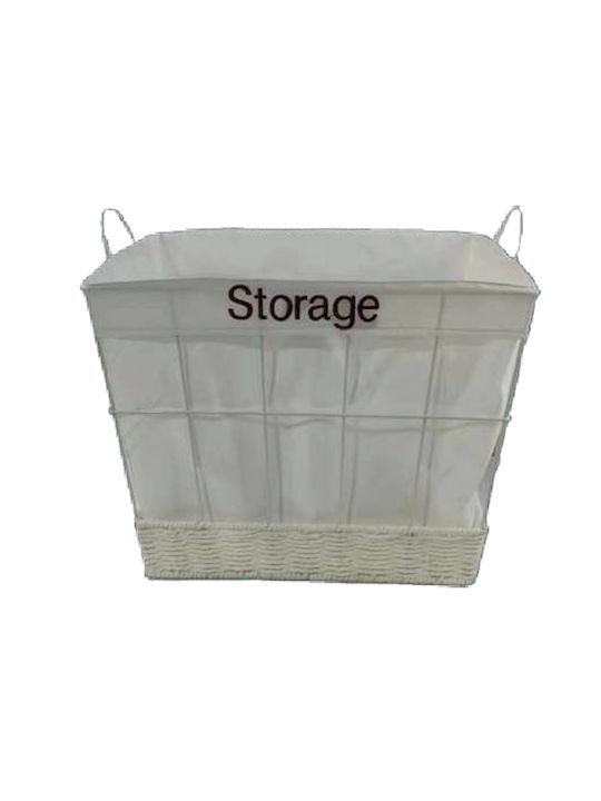 TnS Καλάθι Απλύτων Υφασμάτινο 48x35x40cm Γκρι