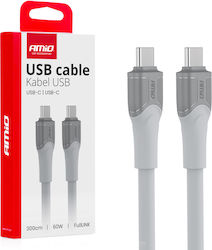 AMiO USB 2.0 USB-C male - USB-C 60W 3m (04293) AMiO USB 2.0 USB-C male - USB-C 60W 3m (04293)