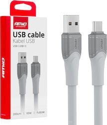 AMiO USB 2.0 USB-C male - USB-A 60W 2m (04290)