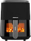 Cecotec Cecofry Fantastik Window 4000 Air Fryer 4lt Μαύρο