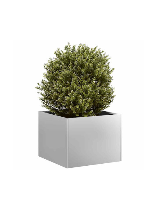 vidaXL Planter Box Metallic Silver 40x40x30cm.