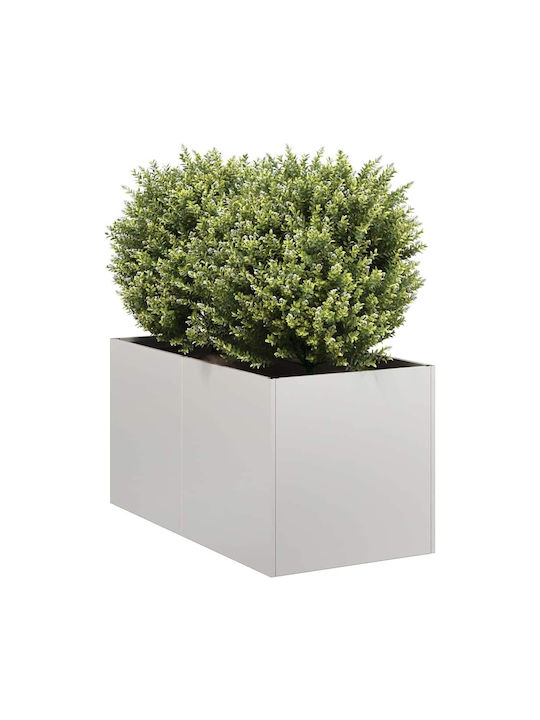 vidaXL Planter Box 40x40cm Silver 860735