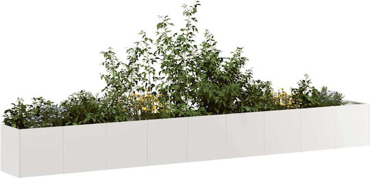 vidaXL Planter Box Metal Silver 360x40x40cm.