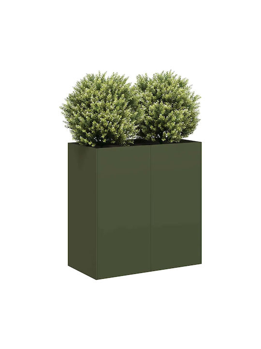 vidaXL Blumenkasten Metallisch Green 80x40x80cm.