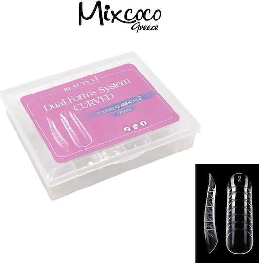 Gebogene Dual Formen Quadratisch – Klassisch Nr.2 – 120 Stück Beauty Vi