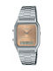 Casio Digital Men's Watch Chronograph Battery with Silver Metal Bracelet