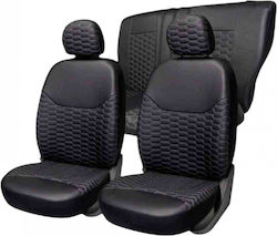 Комплект Калъфи Изкуствена Кожа Сиви 200581
