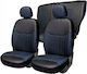 Car Cover Set Leatherette Blue