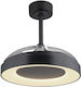 Globo Lighting Elina Ανεμιστήρας Οροφής 91cm με Φως Διάφανος / Γκρι