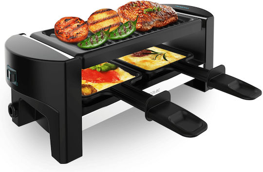 Cecotec Raclette Cheese & Grill 3200 Επιτραπέζια Ηλεκτρική Ψησταριά Raclette Αυλακωτής Πλάκας 320W Ανοξείδωτη 20x10εκ.