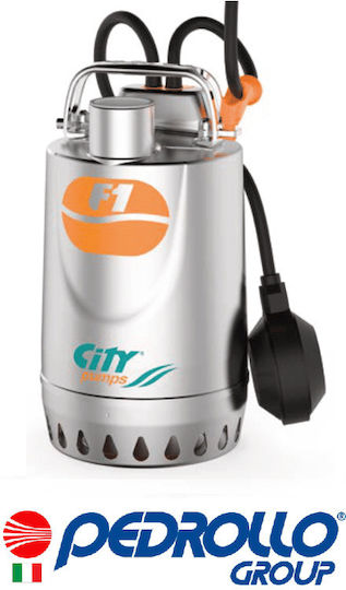 City Pumps Μονοφασική Αντλία Ακαθάρτων / Λυμάτων 0.5hp με Φλοτέρ 48TIX12A1