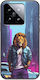 Street Animals Lion Xiaomi 14t 5g Black TPU Black Silicone