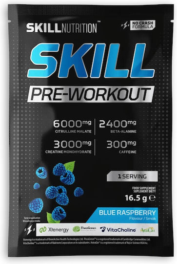 Skill Nutrition Συμπλήρωμα Pre Workout 16.5gr 1 μερίδες Blue Raspberry