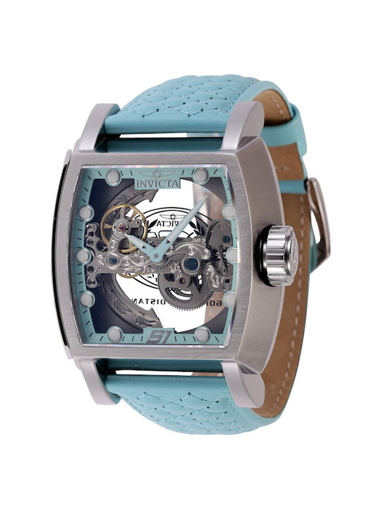 Invicta Watch Automatic with Turquoise Leather Strap 45995