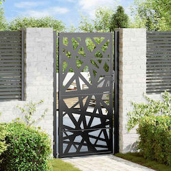 Vidaxl Garden Gate Black 105x180 Cm Steel Lightweight Design Black