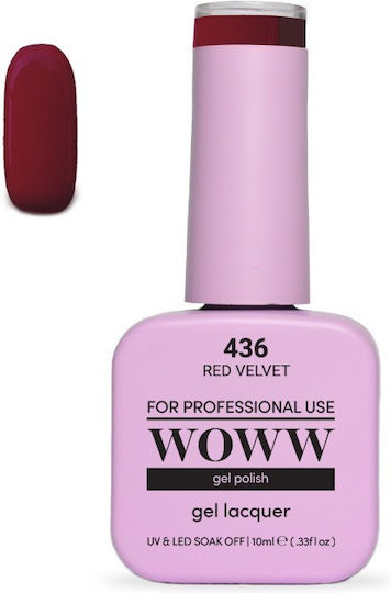 Woww UV & LED Soak Off Gel-Lack Red Velvet 436 10ml