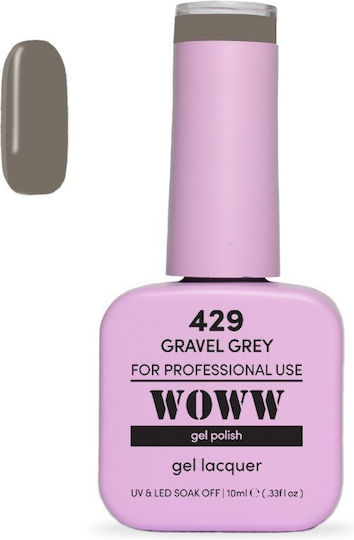 Woww UV & LED Soak Off Gel-Lack Kieselgrau 429 10ml