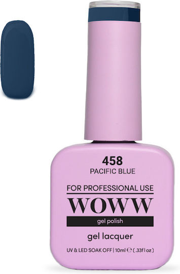 Woww Gel Lac UV & LED Soak Off Pacific Blue 458 10ml