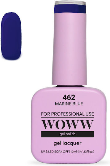 Woww Uv & Led Soak Off Gel Lacquer Marine Blue 462 10ml