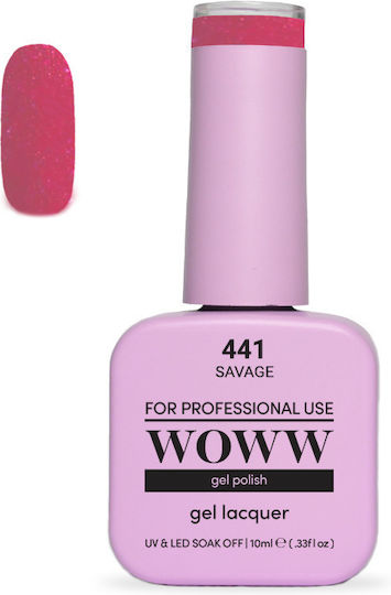 Woww Uv & Led Soak Off Gel Lacquer Savage 441 10ml