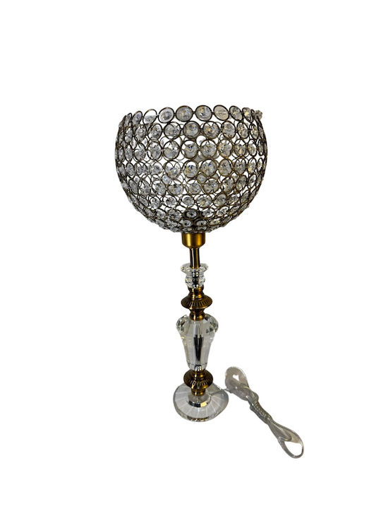 Epiplo-Fos Crystal Table Lamp for Socket E27 with Bronze Shade and Base