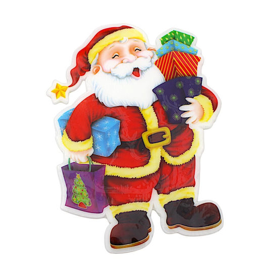 Christmas Decorative Gel Window Sticker Santa Claus 1pc 1epx2115