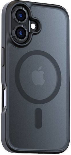 Torras Guardian Magnetic Umschlag Rückseite Silikon Schwarz (iPhone 16)