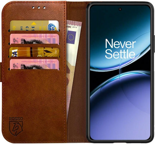 Rosso Element Pu Brieftasche Synthetisches Leder / Silikon Braun (OnePlus Nord 4)