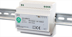 15V 100W 6.5A DIN Rail Power Supply