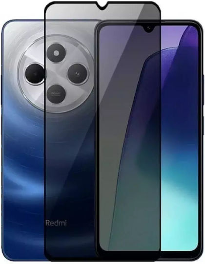 Techwave 5D 0.3mm Full Glue Privacy Full Face Tempered Glass Black (Redmi 14C / Poco C75)