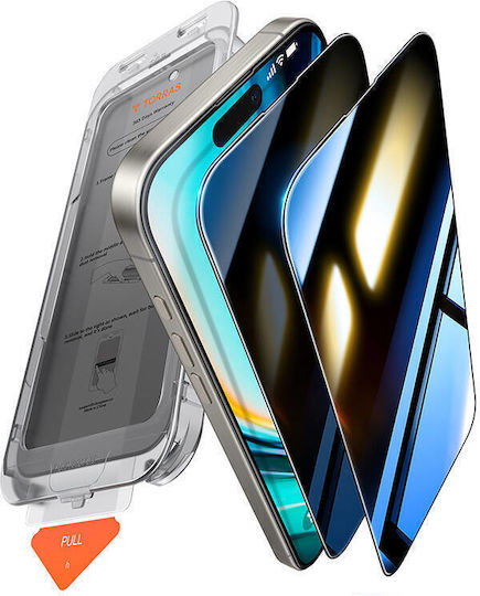 Torras Privacy Tempered Glass (iPhone 17 / 17 Pro / 16 Pro)