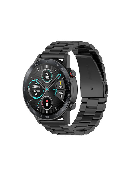 Tech-Protect Three Bead Λουράκι Ανοξείδωτο Ατσάλι Μαύρο (Galaxy Watch (46mm) / Gear S3Mi Watch)