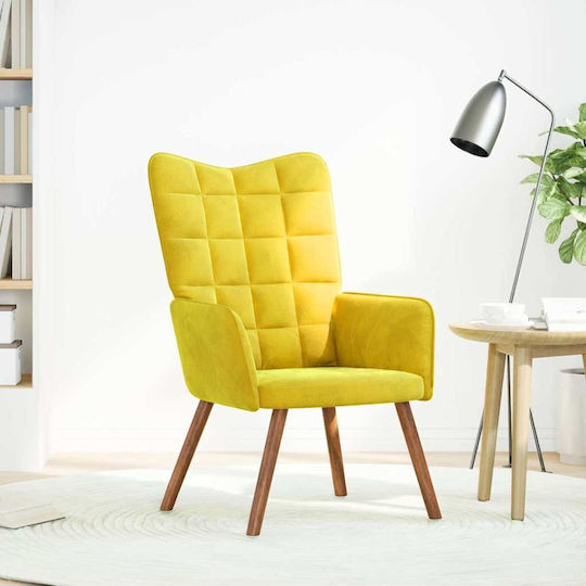 Sessel Samt Gelb 61.5x69x95.5cm
