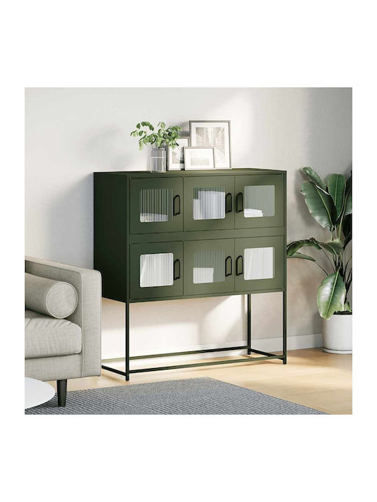 Sideboard Cabinet made of Metal Olive, Green 10...