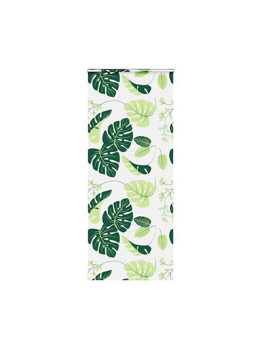 Vidaxl Duschvorhang Rollkassette 90x240cm Stoffbreite 86cm Grün